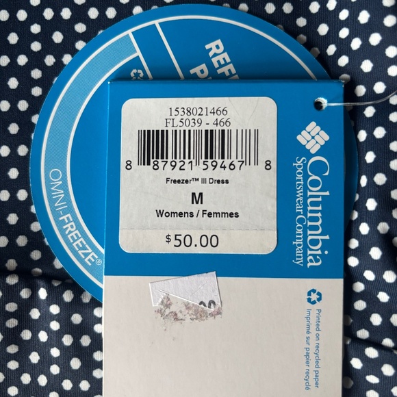 NWT Columbia PFG Freezer III dress with polka dots - Picture 5 of 7